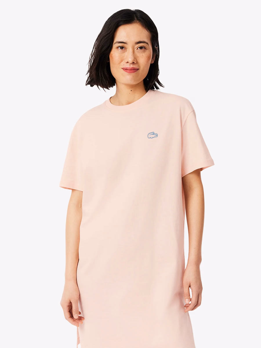 Abito T-shirt in Jersey di Cotone Oversize