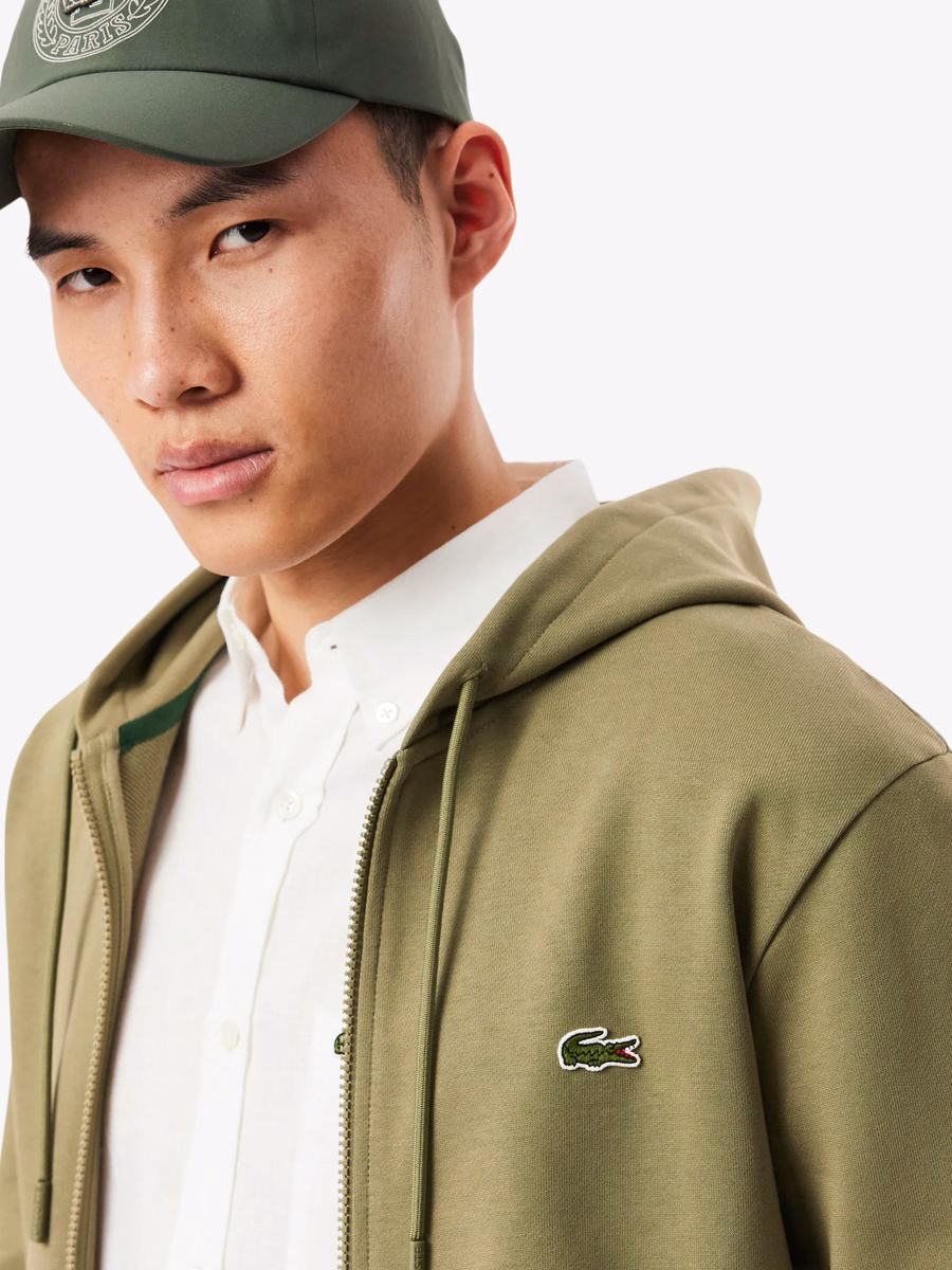 Felpa con zip in pile Classic Fit