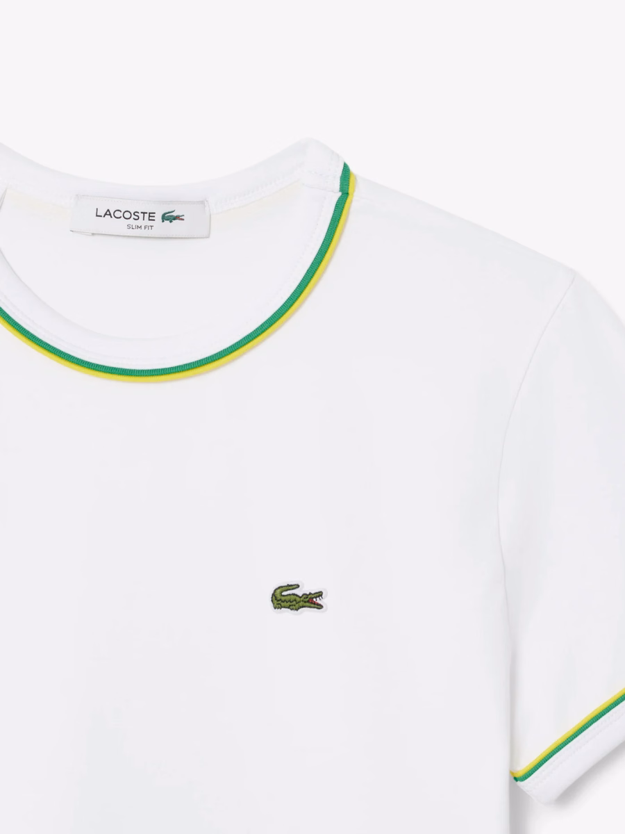 T-shirt in jersey con accento a contrasto