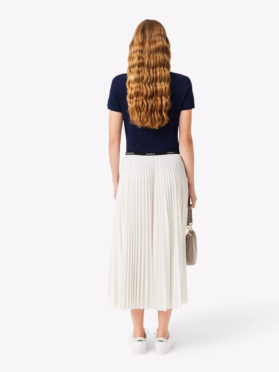 Long Pleated Elasticated Waist Skirt