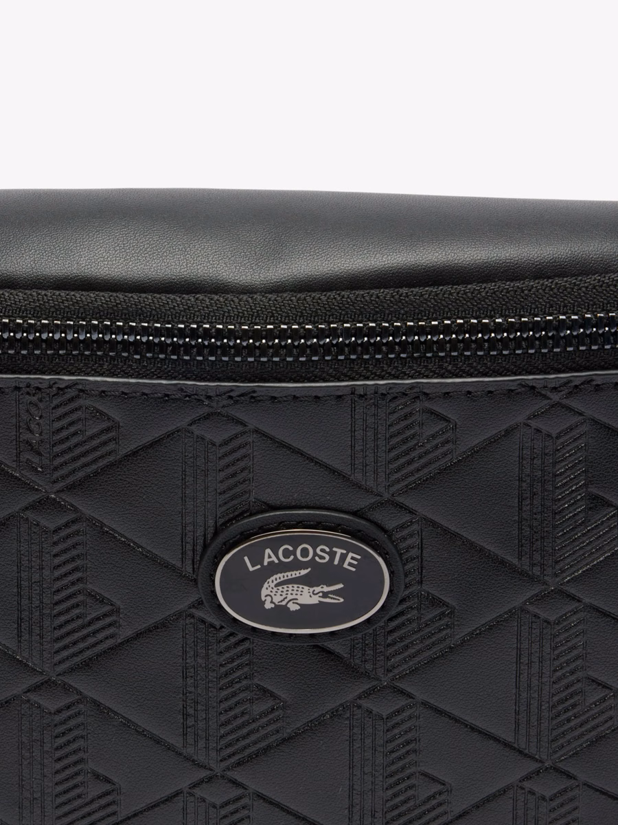 Marsupio in pelle con monogramma in rilievo