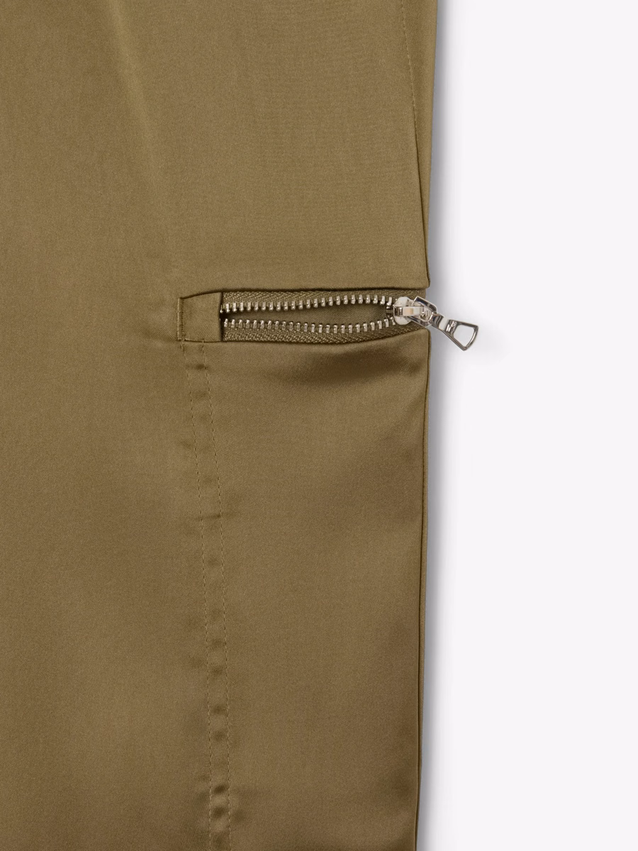 Pantaloni Sportivi Oversize in Satin