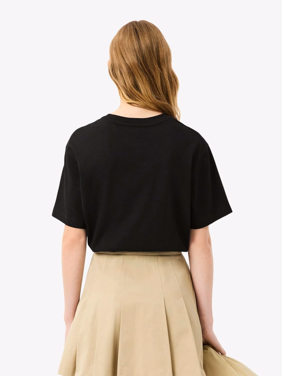 T-shirt Logo in Cotone Oversized a Taglio Corto