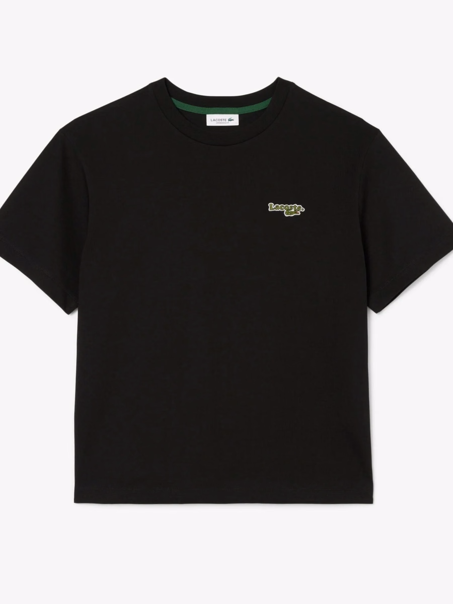 T-shirt Logo in Cotone Oversized a Taglio Corto