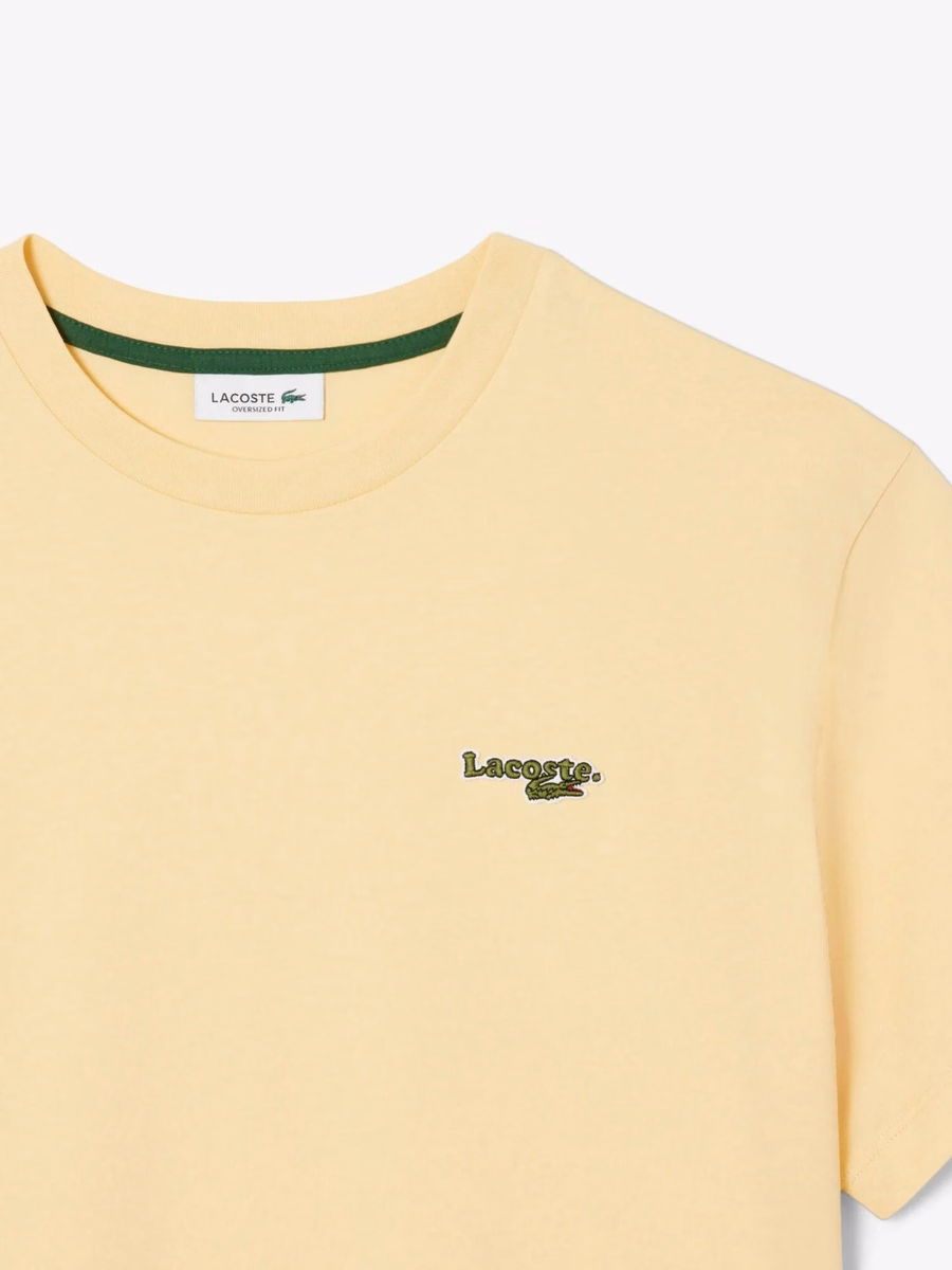 T-shirt Logo in Cotone Oversized a Taglio Corto