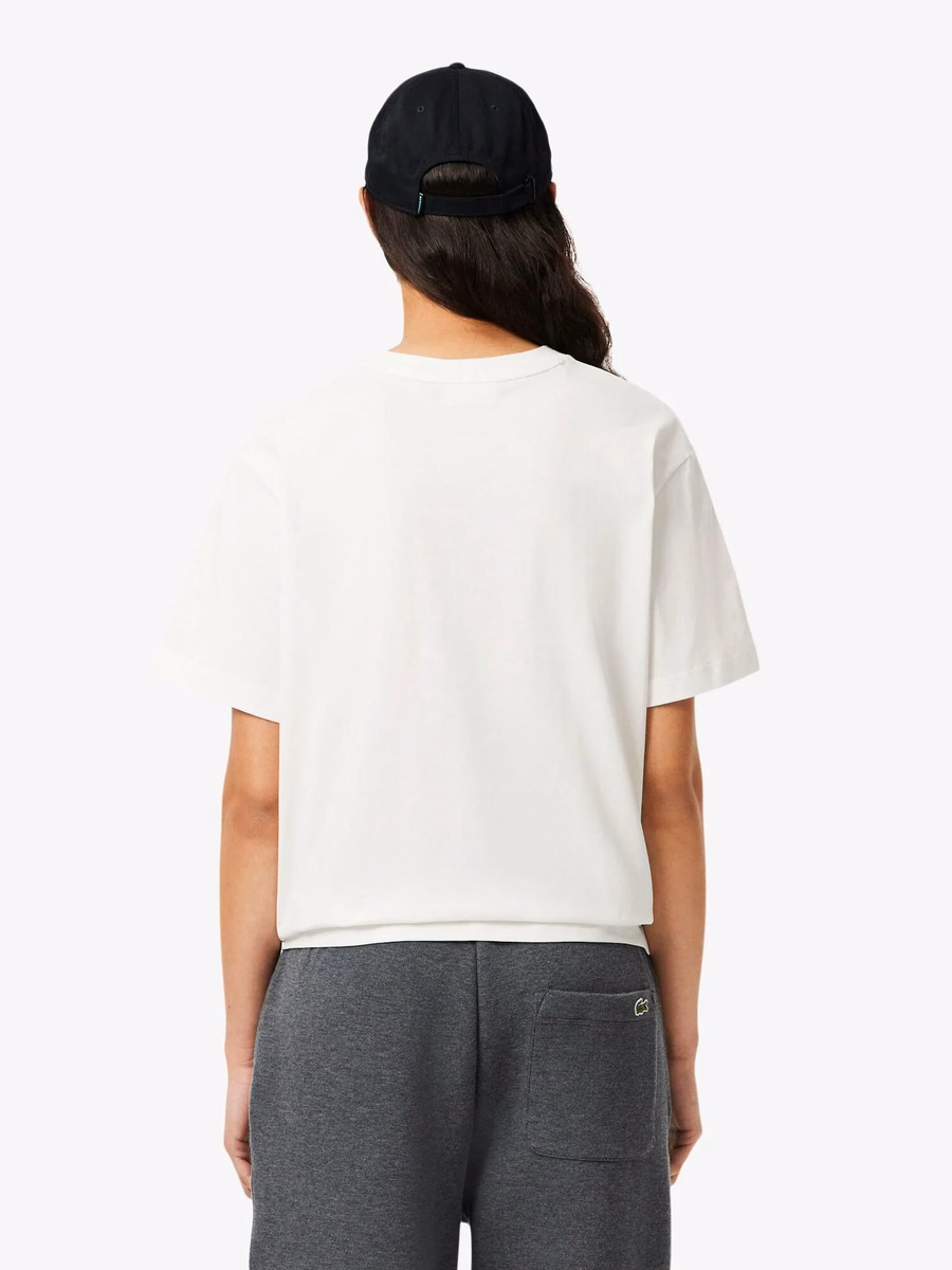 T-shirt Logo in Cotone Oversized a Taglio Corto