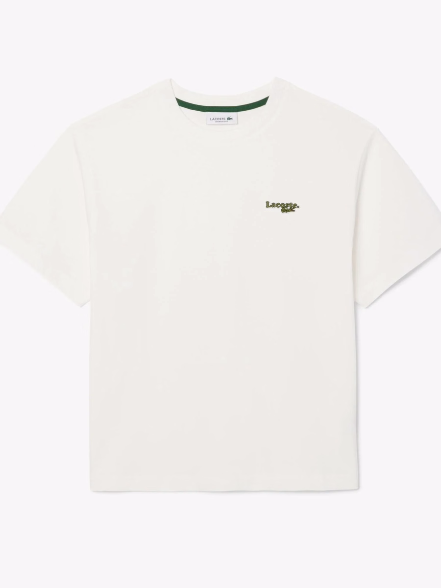 T-shirt Logo in Cotone Oversized a Taglio Corto