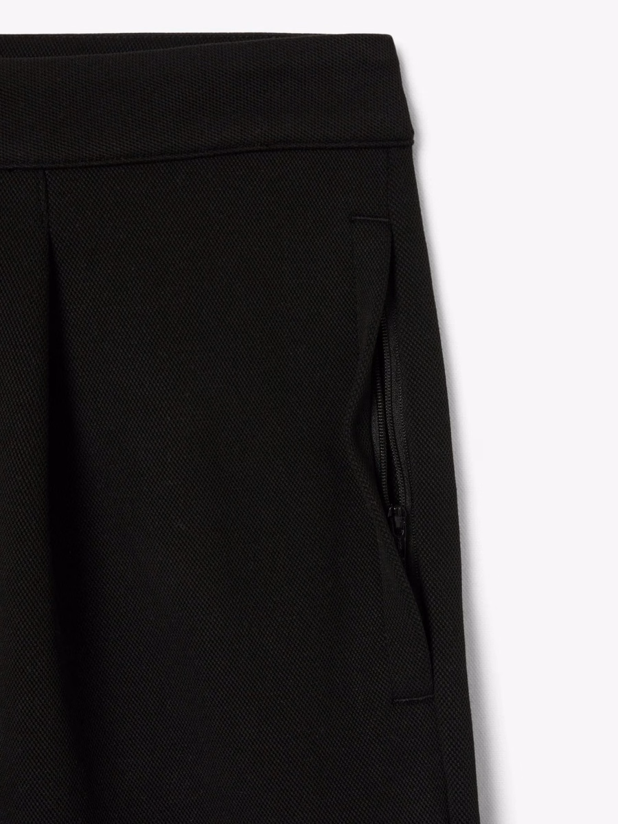 Pantaloni Piqué Plissettati Fit Largo