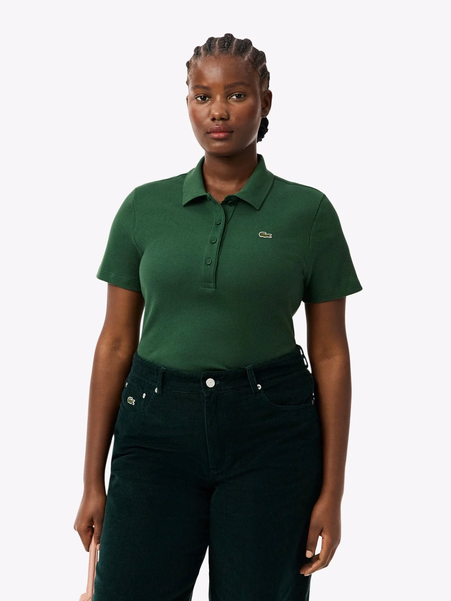Maglietta Polo in Cotone Ribbattuto Slim Fit L.12.D