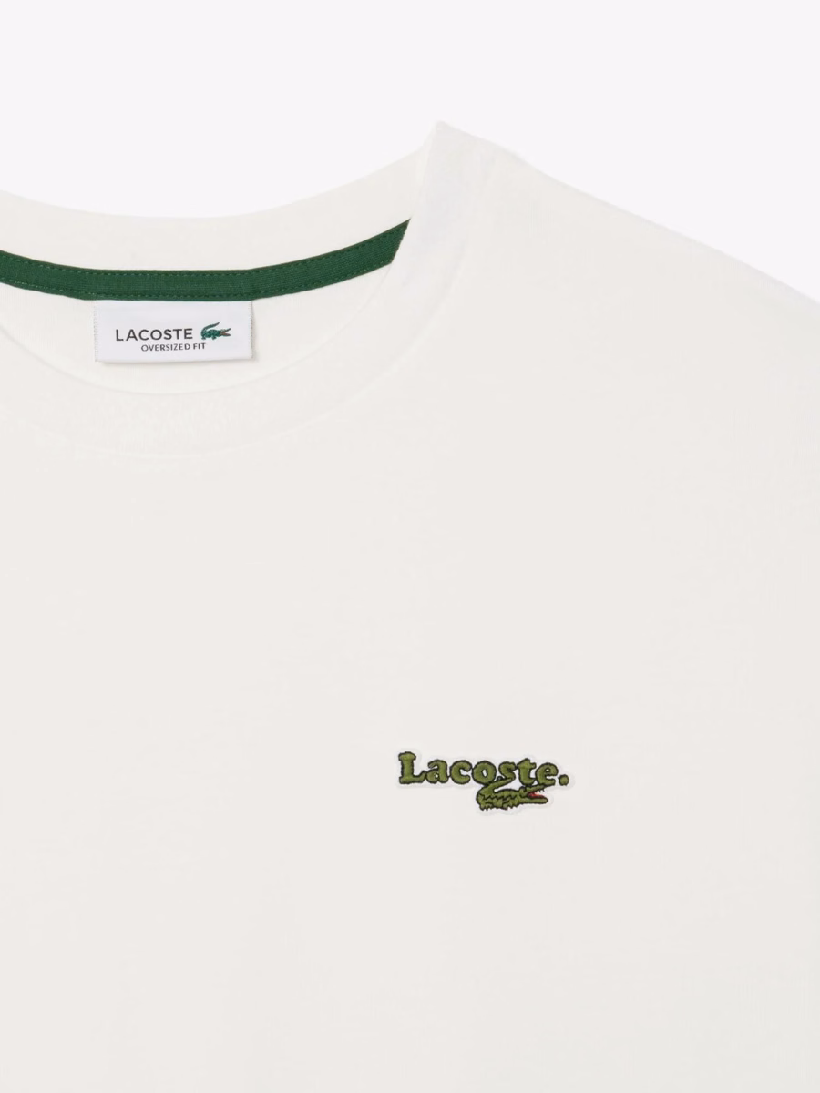 T-shirt Logo in Cotone Oversized a Taglio Corto
