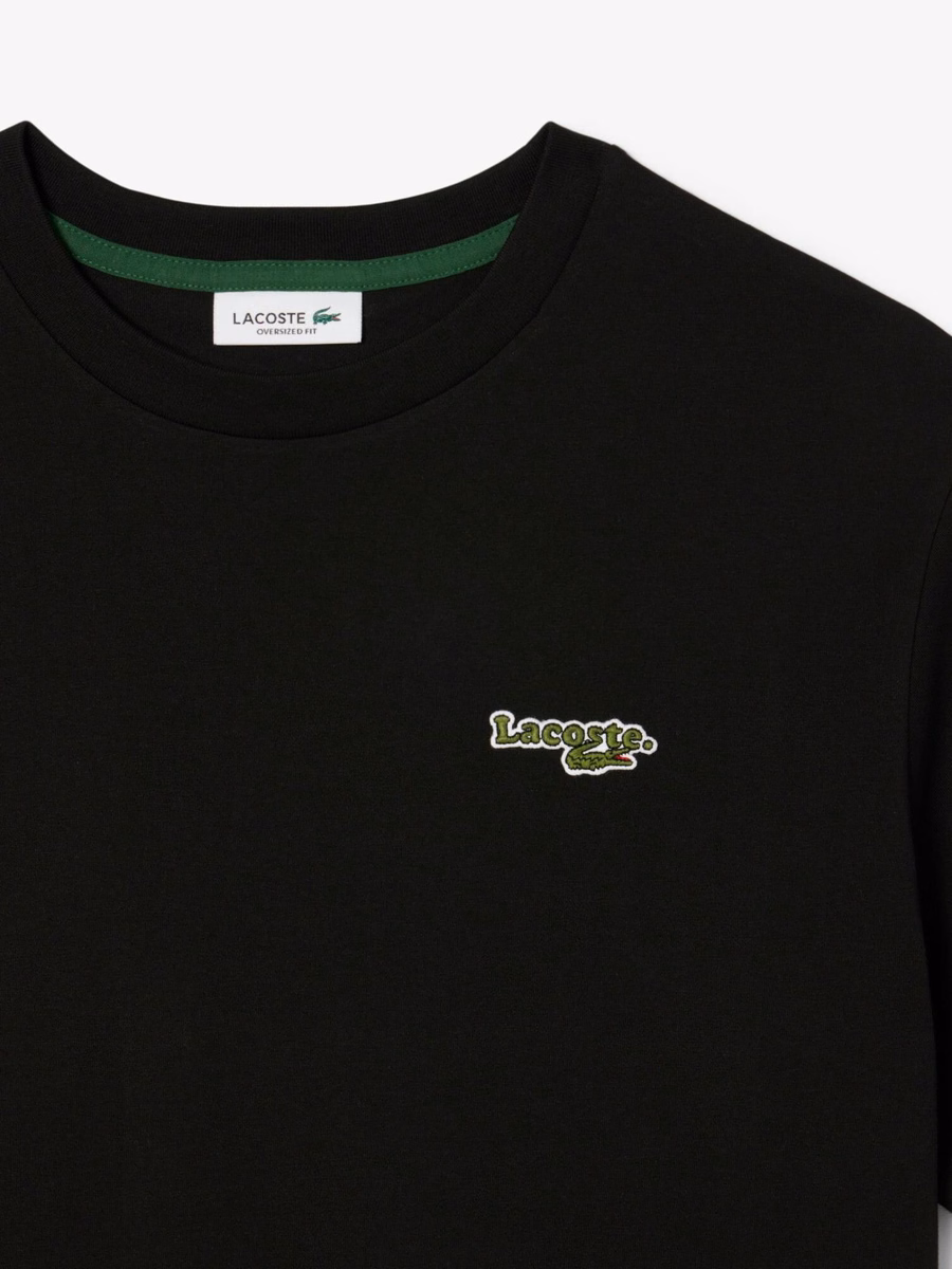 T-shirt Logo in Cotone Oversized a Taglio Corto