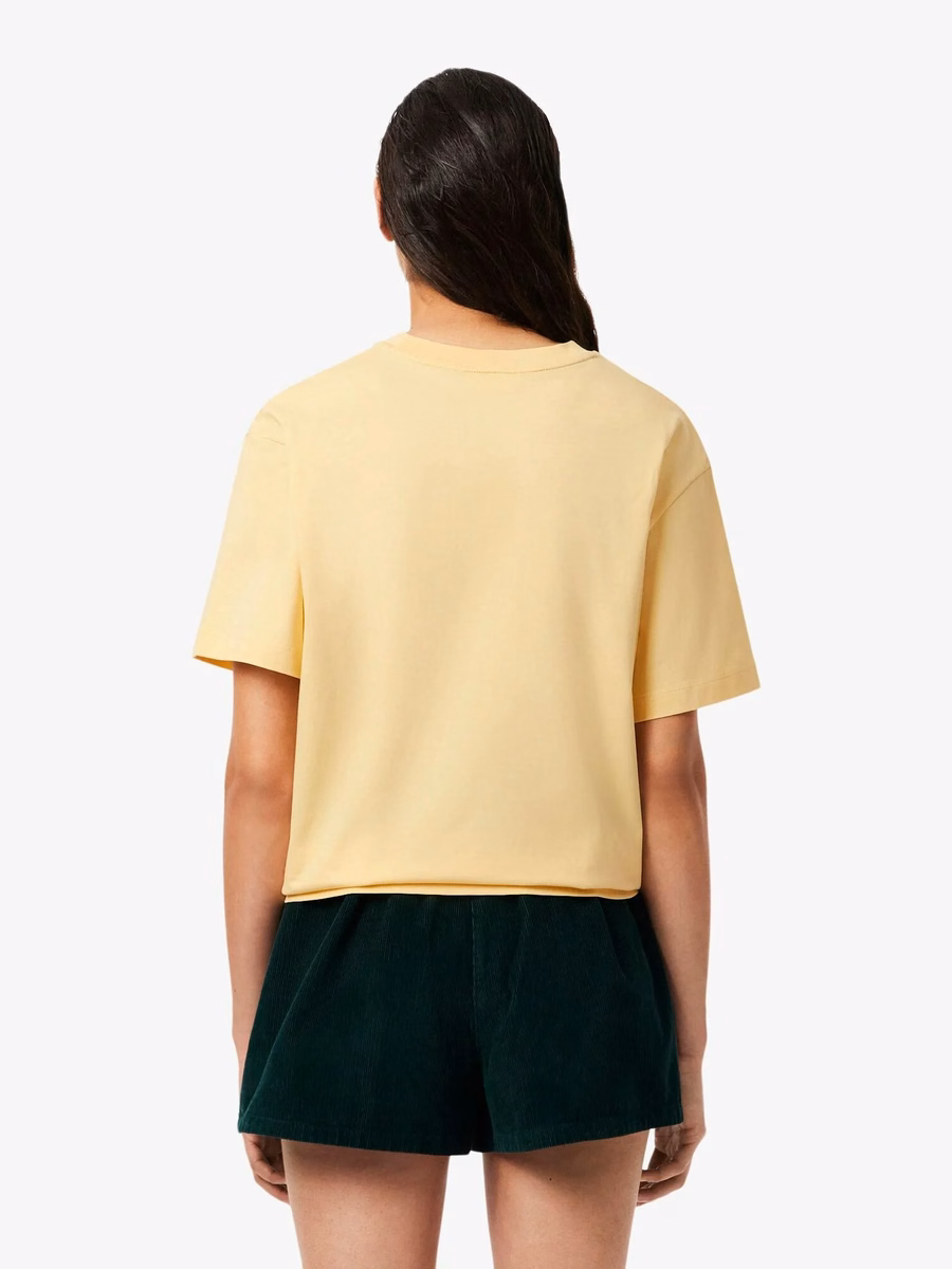 T-shirt Logo in Cotone Oversized a Taglio Corto