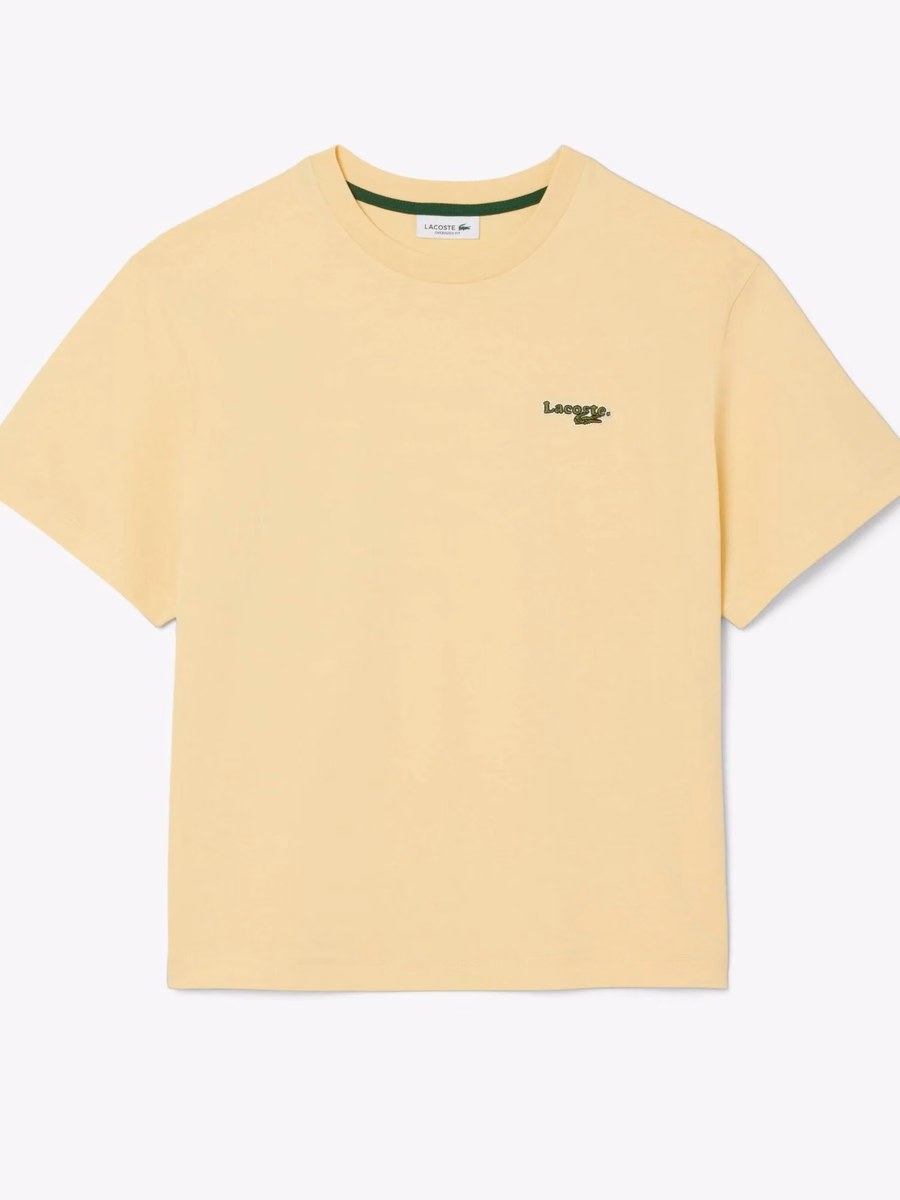 T-shirt Logo in Cotone Oversized a Taglio Corto