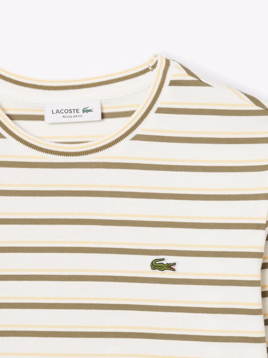 T-shirt a maniche lunghe a righe in jersey