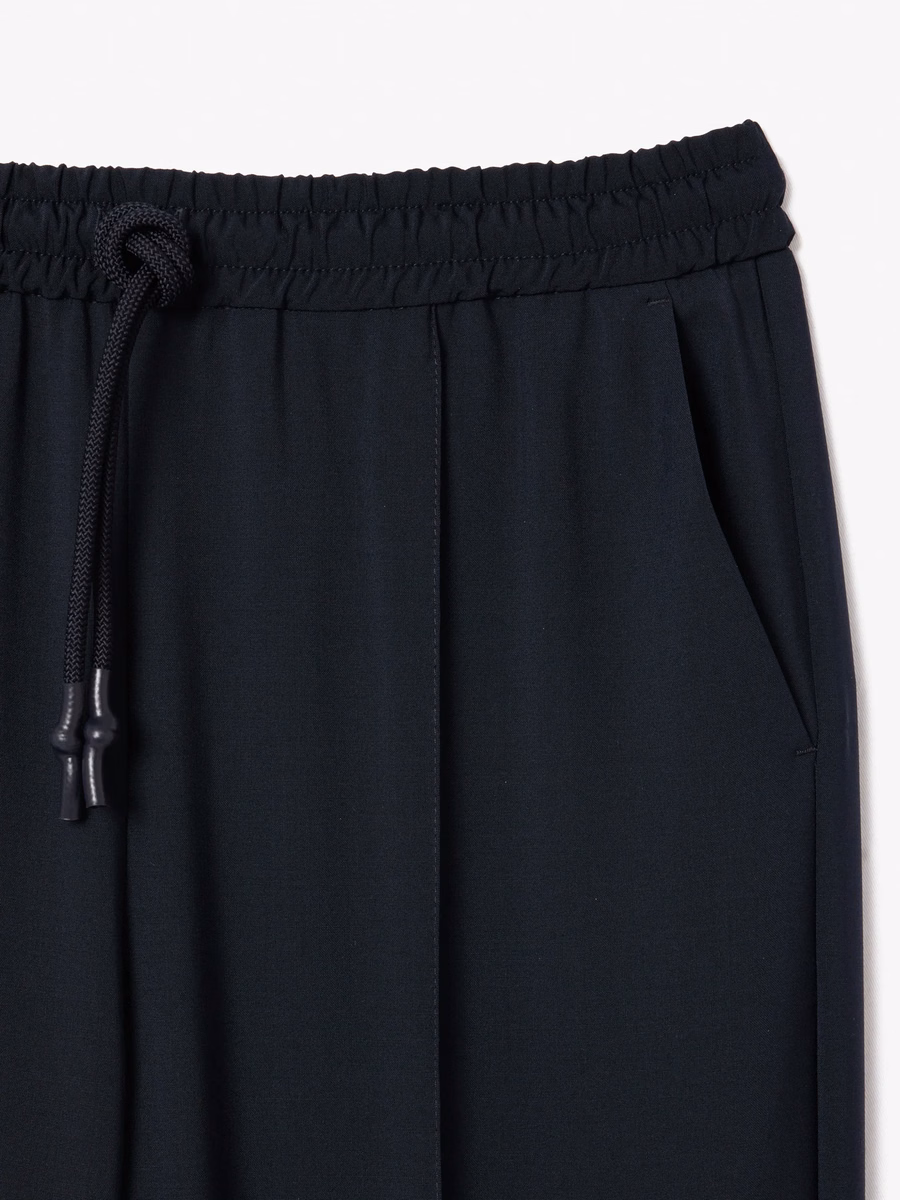Pantaloni Sportivi Oversize in Misto Lana
