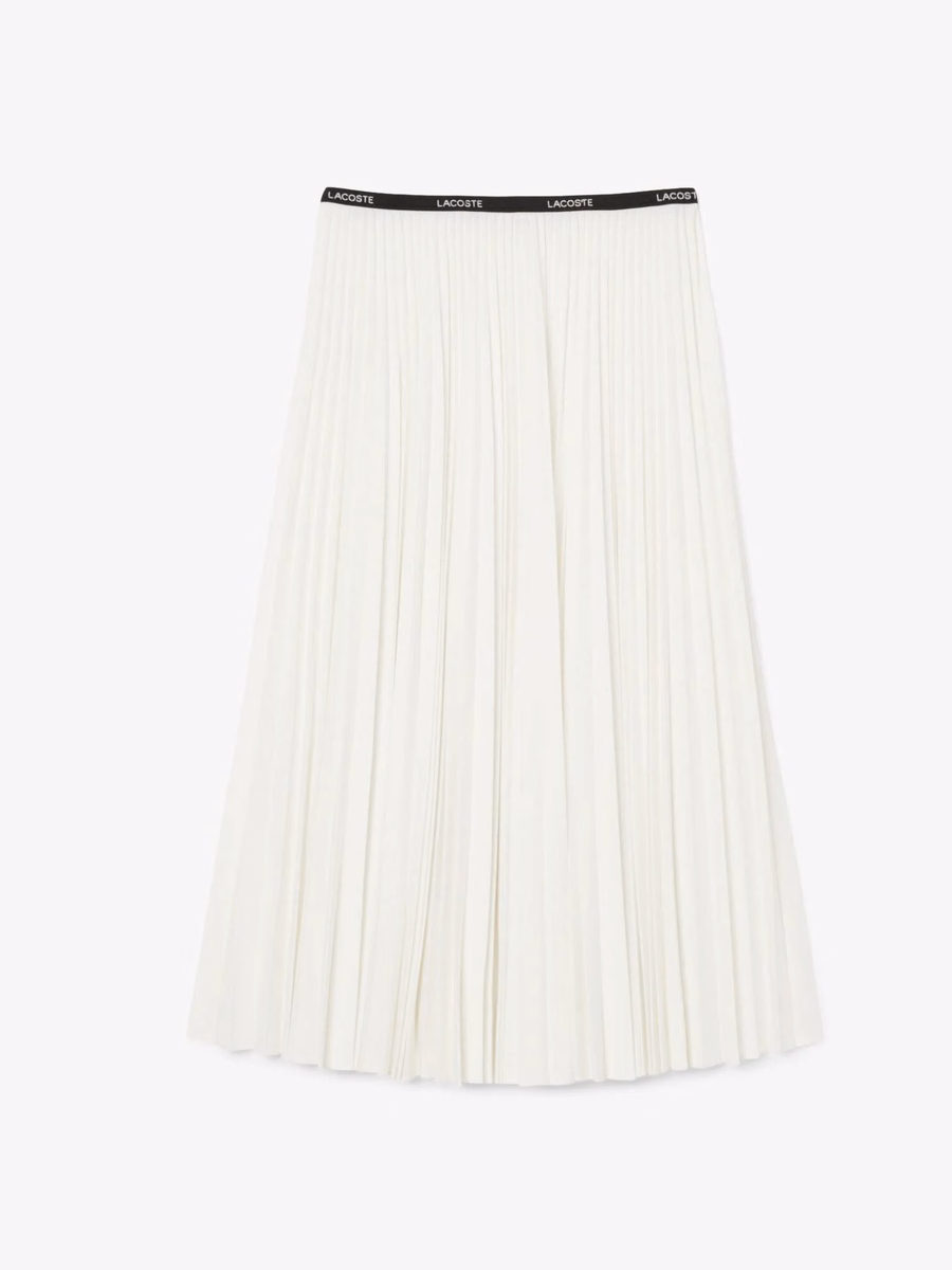 Long Pleated Elasticated Waist Skirt