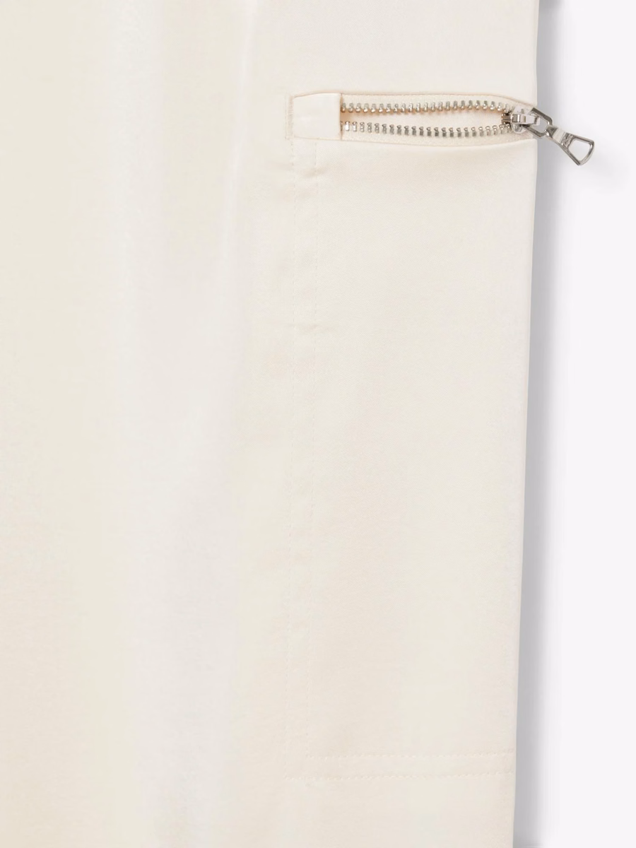 Pantaloni con Tasche a Zip Fluidi