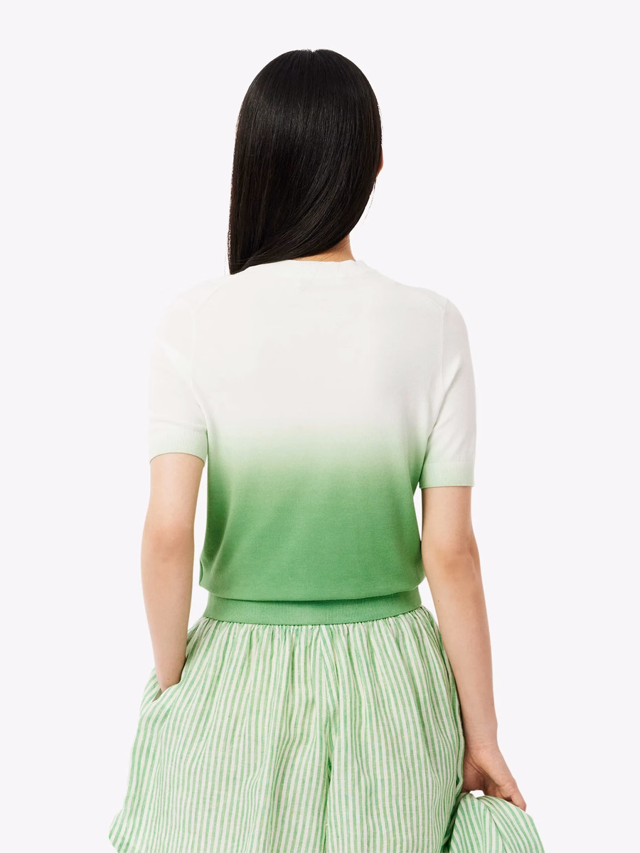 Maglione a maniche corte con effetto ombré