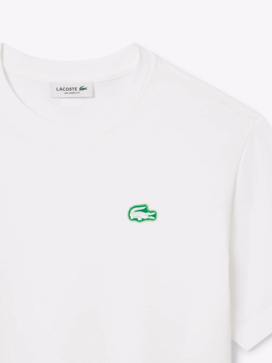 T-shirt in jersey con stampa coccodrillo