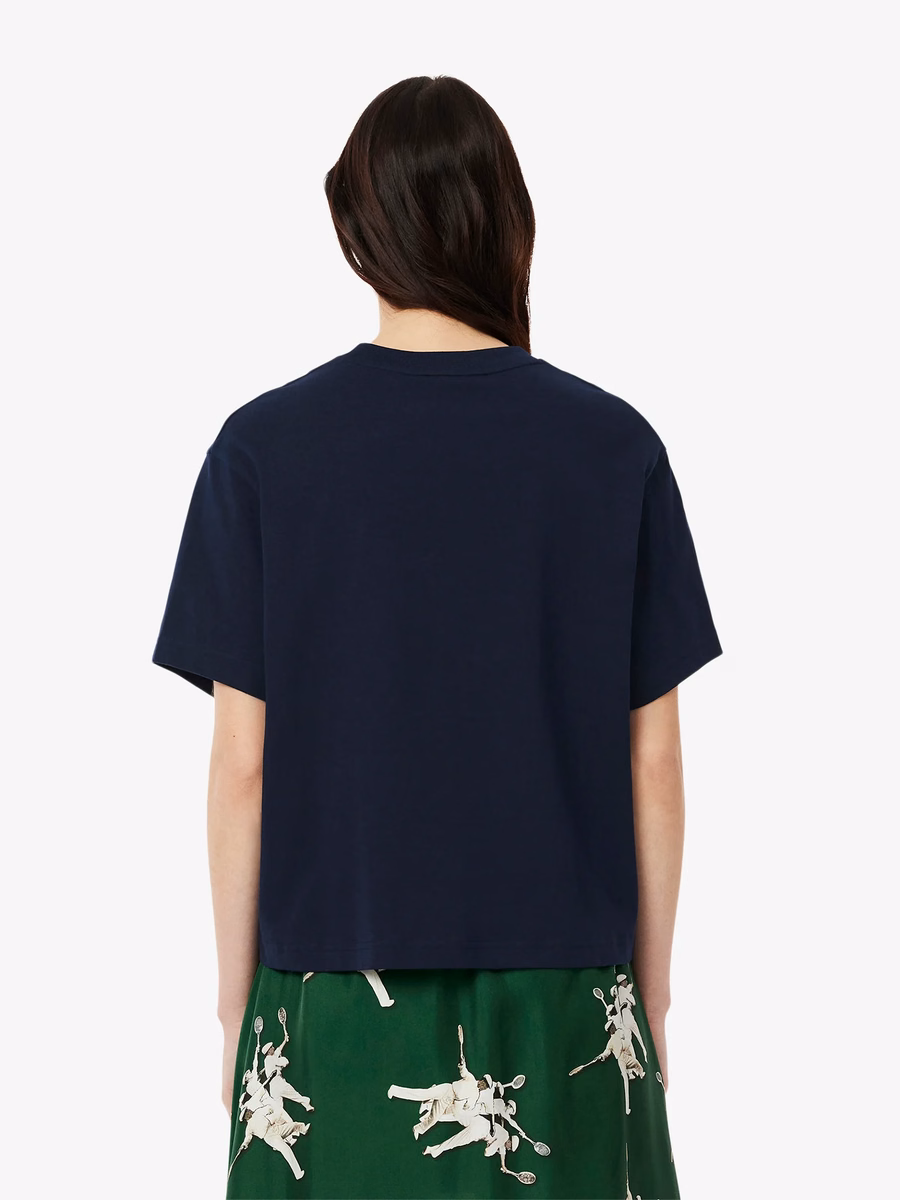 T-shirt in jersey oversize drappeggiata