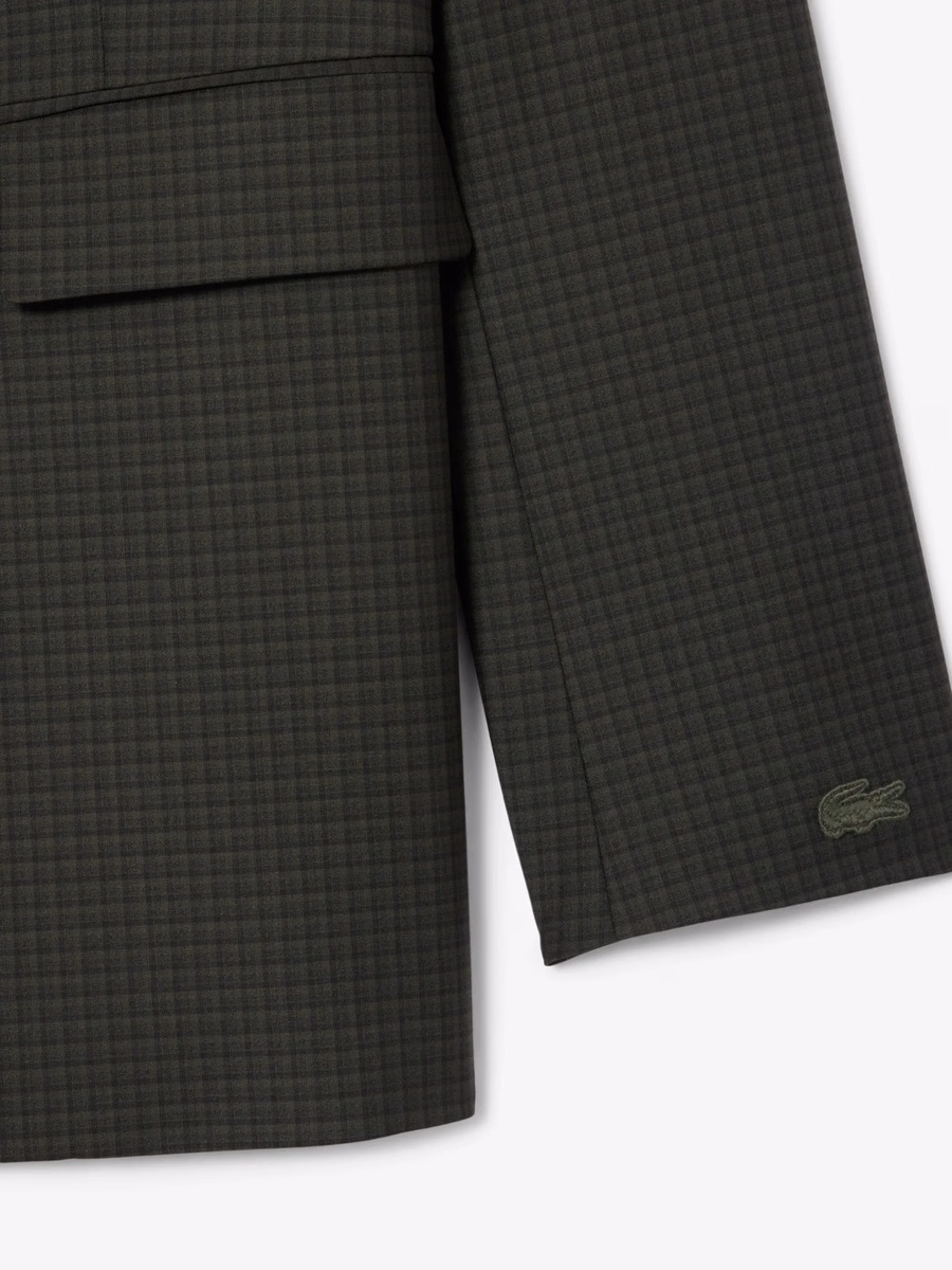 Blazer a Righe in Mistura di Lana