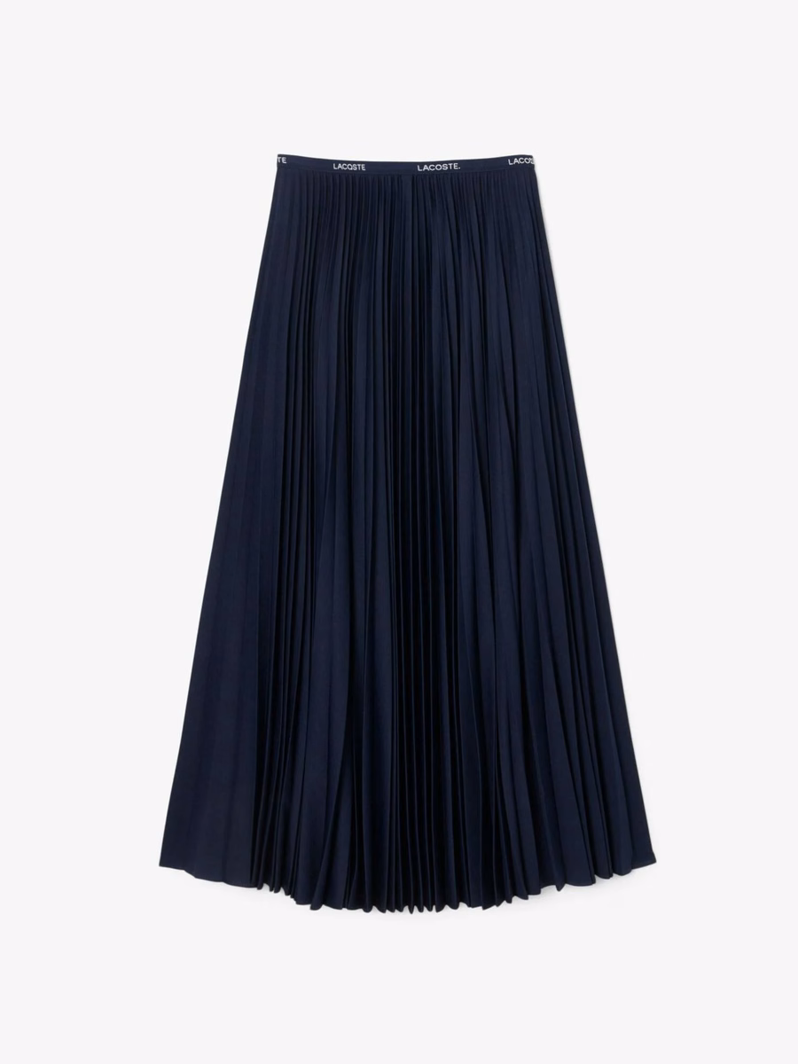 Long Pleated Elasticated Waist Skirt