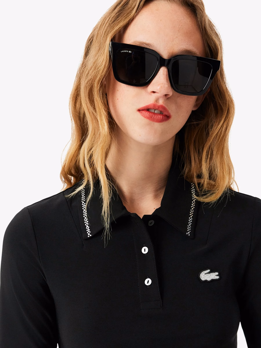 L.12.D Slim Fit Diamanté Pop Polo Shirt