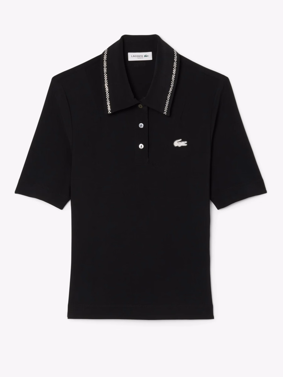 L.12.D Slim Fit Diamanté Pop Polo Shirt