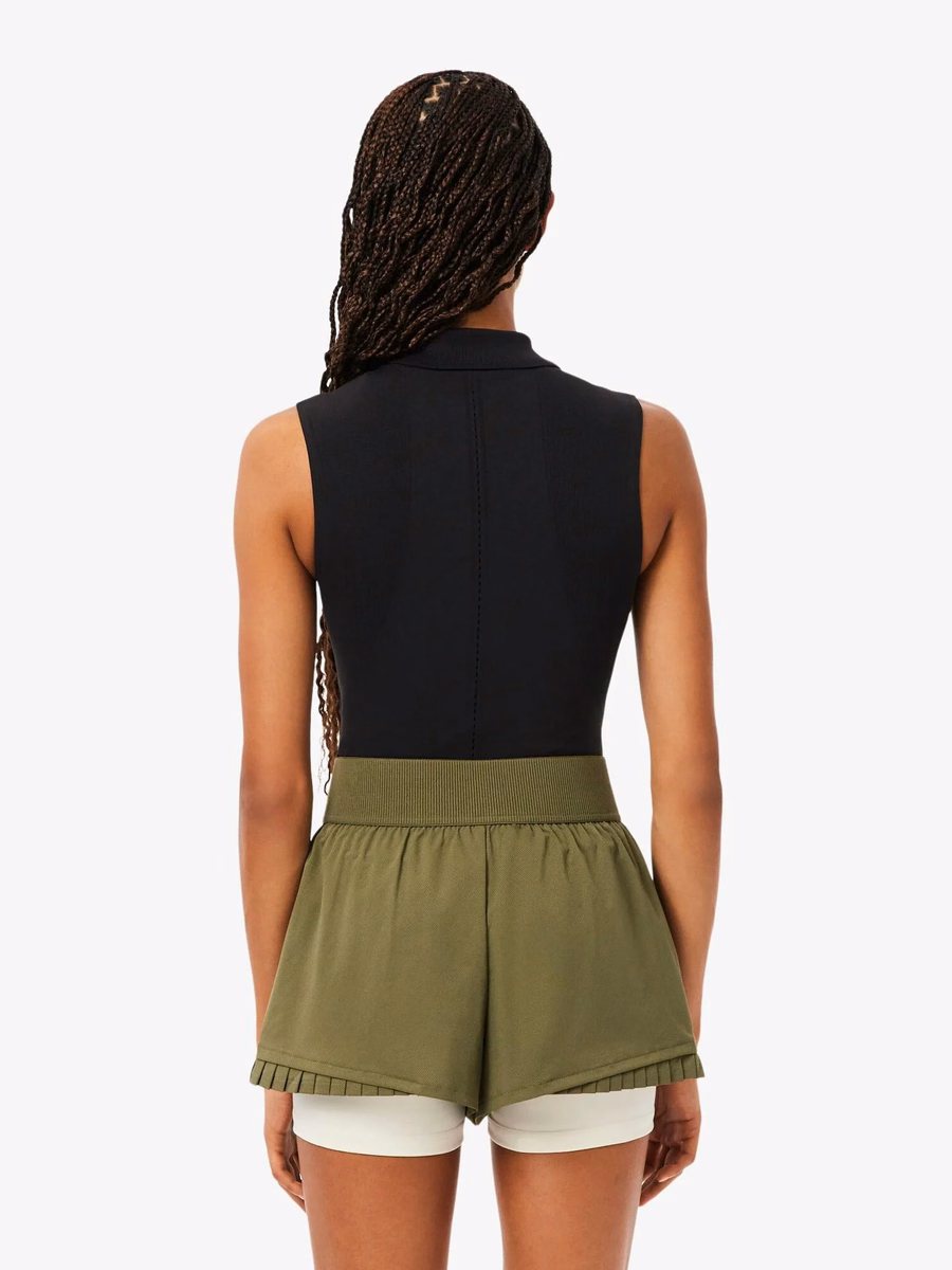 Maglietta Polo da Tennis Senza Maniche in Maglia Stretch