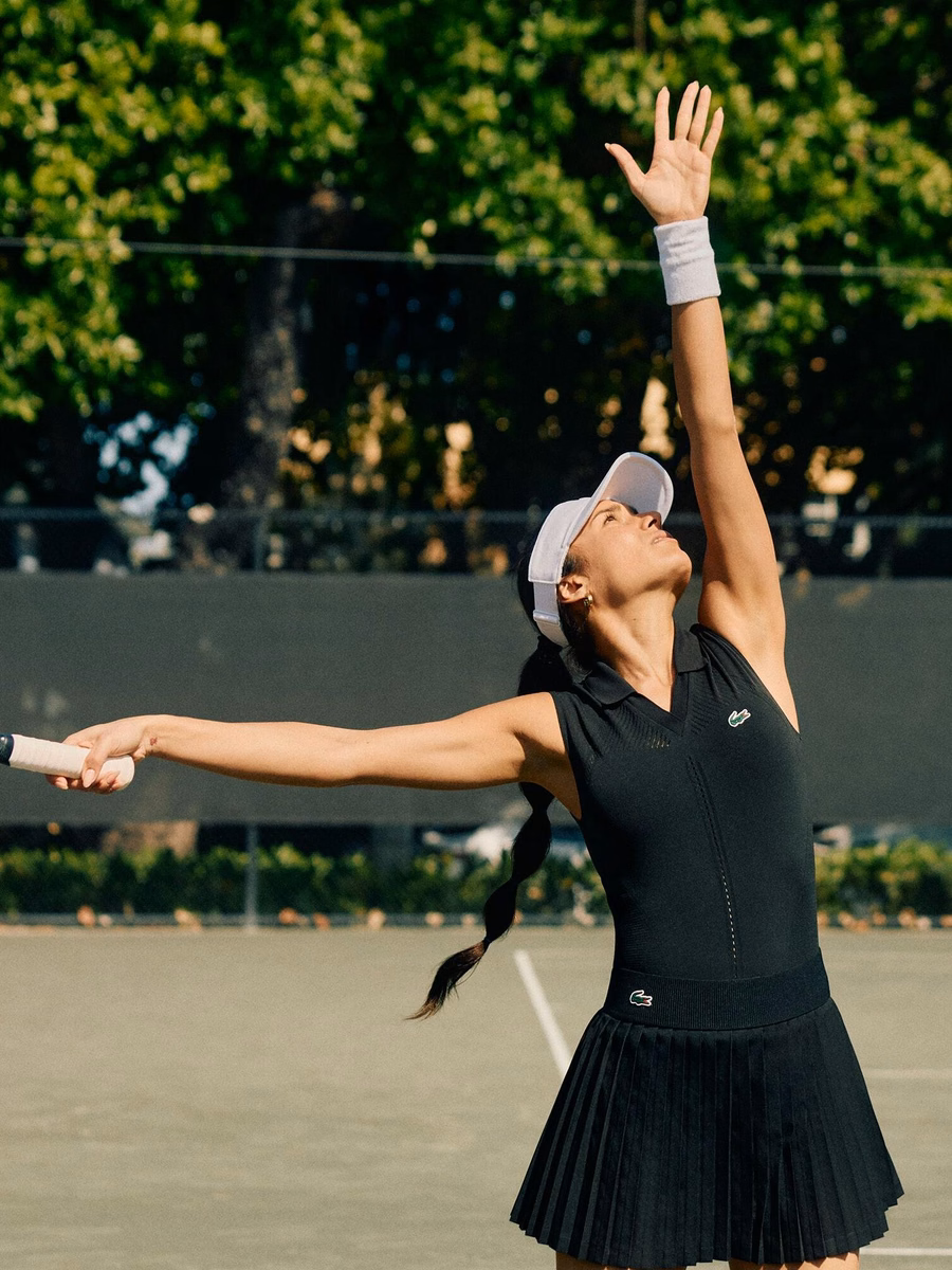 Maglietta Polo da Tennis Senza Maniche in Maglia Stretch