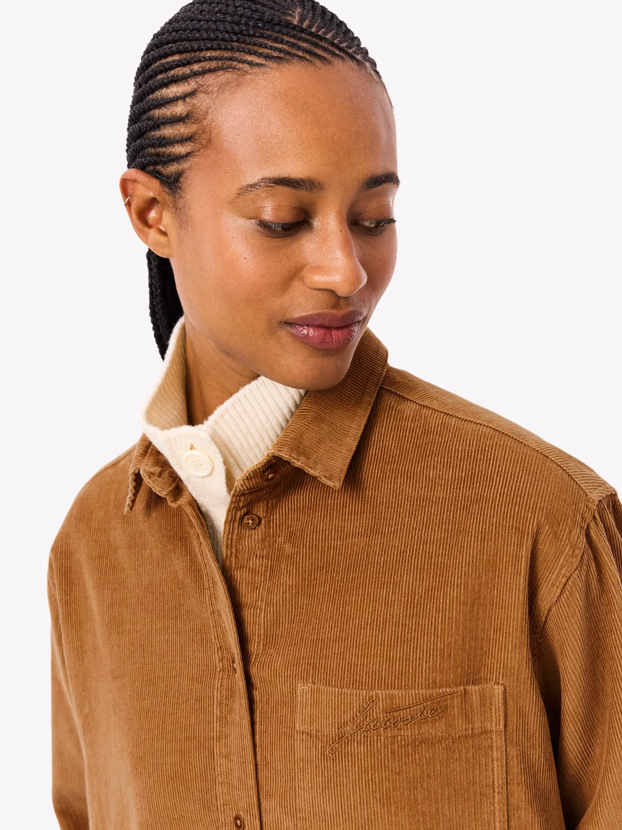 Camicia oversize in corduroy