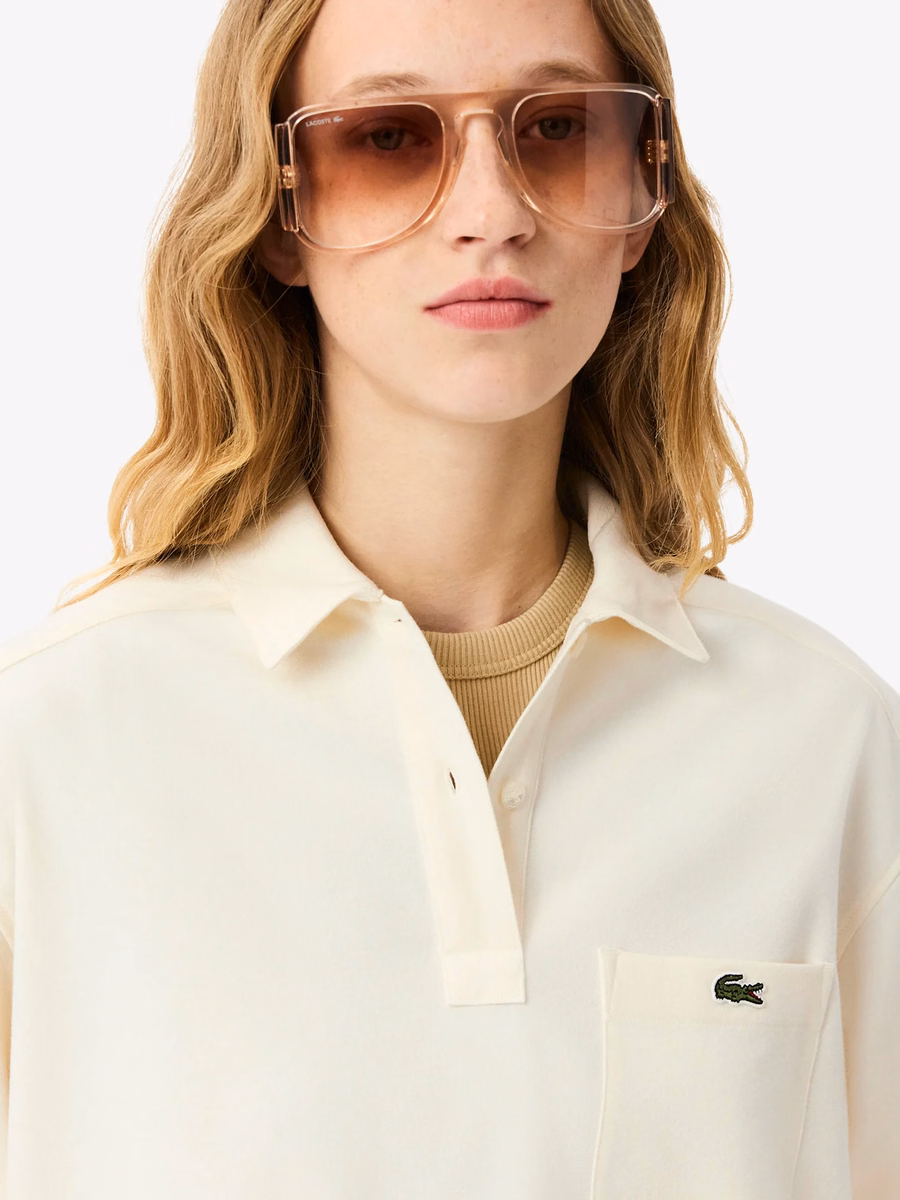 Camicia in Flanella Stile Polo Oversize