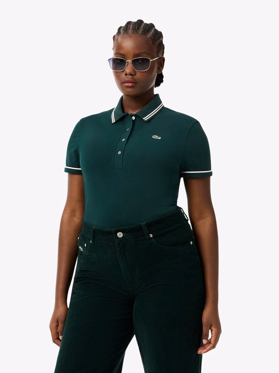 Maglietta Polo Slim Fit L.12.D con Dettagli a Righe