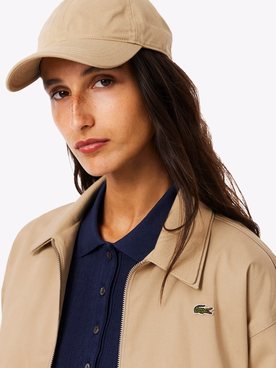 Giacca in gabardine stretch con colletto doppio