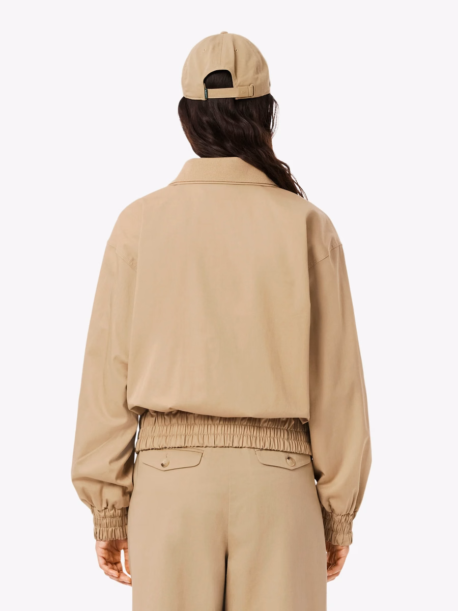 Giacca in gabardine stretch con colletto doppio