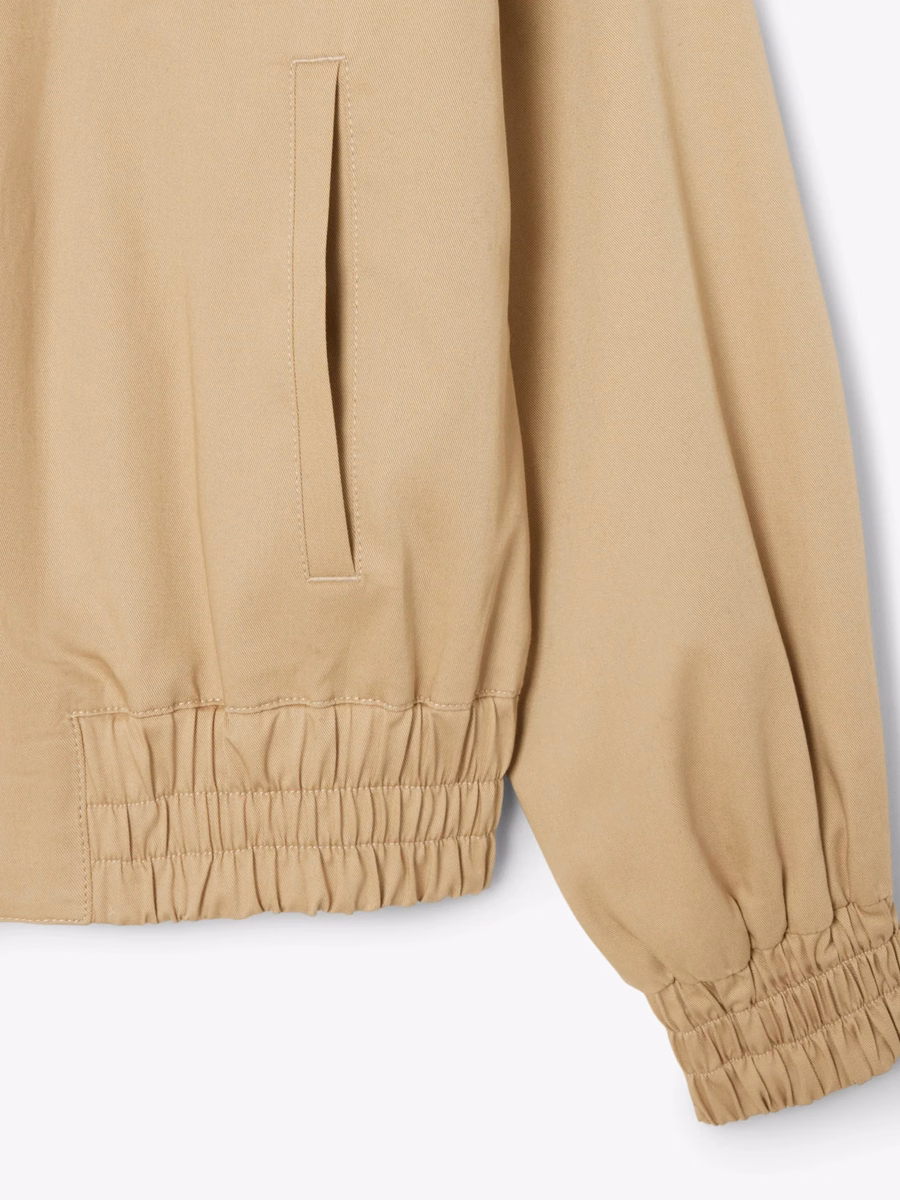 Giacca in gabardine stretch con colletto doppio