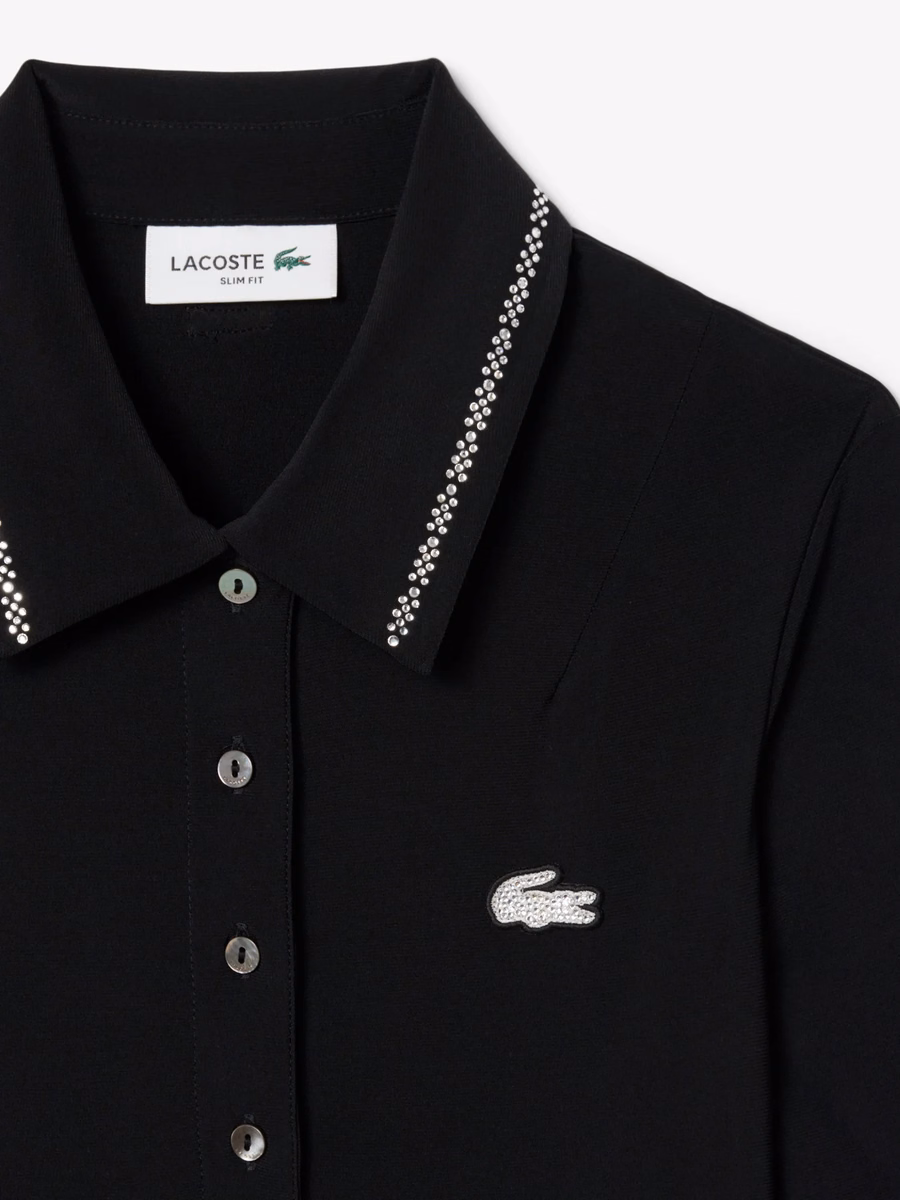 Abito Polo Collo Crocodile Slim Fit Diamanté